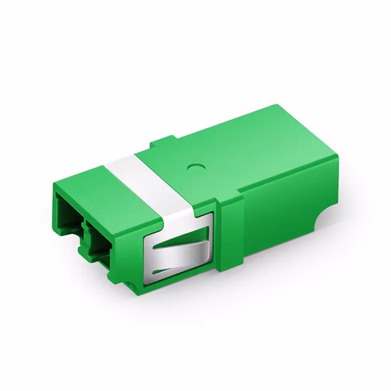 Adaptateur en plastique de fibre optique duplex du mode unitaire LC/APC sans bride