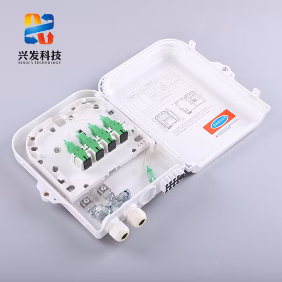 Boîte de terminaison de fibre optique ABS+PC, distribution optique 1X8 FTTH, 5% de réduction